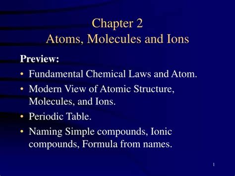 Ppt Chapter Atoms Molecules And Ions Powerpoint Presentation Free