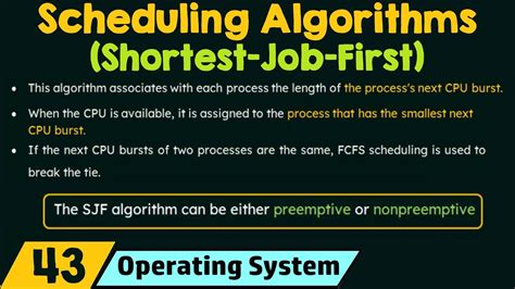 Scheduling Algorithms Shortest Job First SJF YouTube