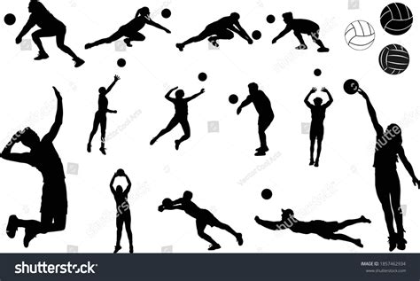 Volleyball Setting Silhouette