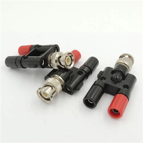 4 pièces BNC Mâle à 2 Double Fiche Banane Femelle Bornes RF Coaxial