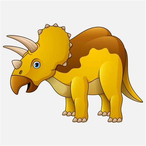 Cartoon triceratops on white background 12406879 Vector Art at Vecteezy