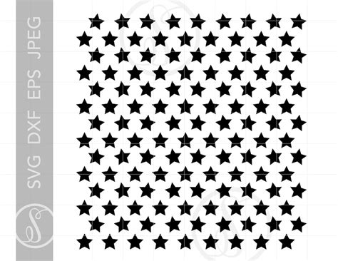 Stars Pattern SVG Stars Pattern Clipart Stars Pattern Silhouette Cut ...