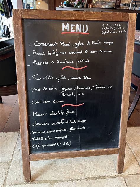 Menu At L Ardoise Restaurant Gisors