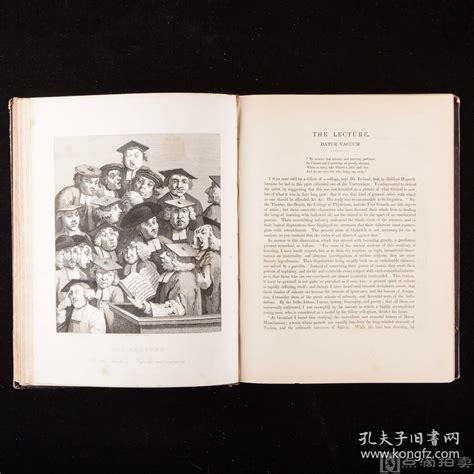 图1833年伦敦出版威廉霍加斯作品集 The Works of William Hogarth 1册 皮脊拼漆布雕花精装 内含