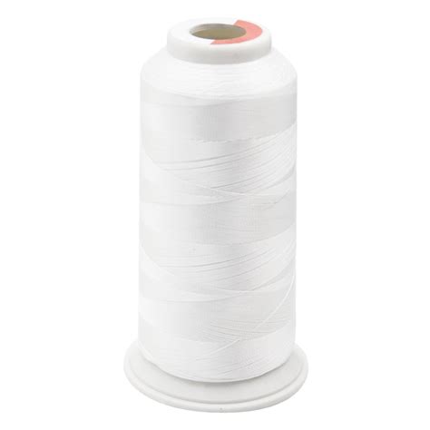 High Tenacity 12s 4 Ply White Color 100 Polyester Sewing Thread