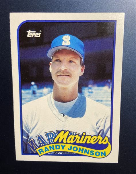 1989 Randy Johnson Rookie Card Seattle Mariners 57T Topps Traded Card