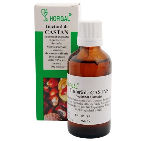 Tinctură De Castan 50 Ml Circulatiearticulatiimusculatura