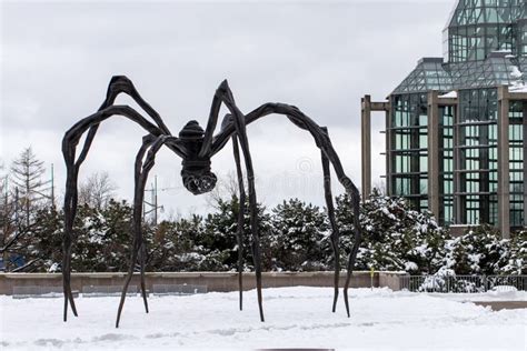 A Sculpture of a Giant Spider, Maman in Ottawa. the National Gallery of ...