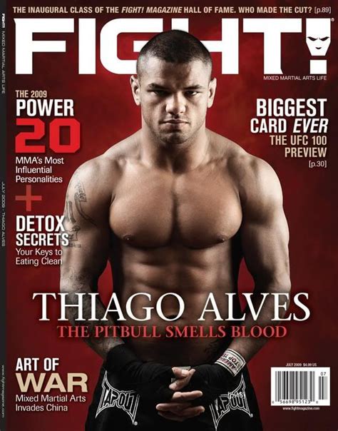 A Man With No Shirt On The Cover Of Fight Magazine Showing His Chest