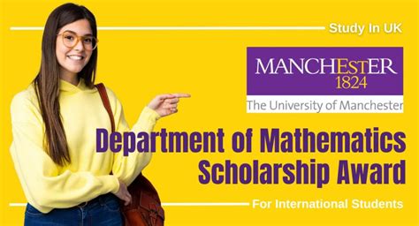 The University Of Manchester Department Of Mathematics Scholarship