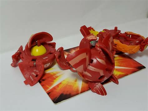 Bakugan Red Pyrus B Lot Of Avior G Frosch G Boost Ingram G