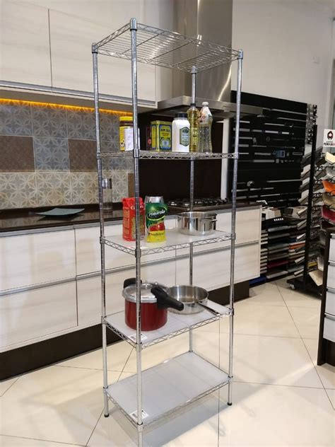 Estante Aço 5 Prateleiras Cromada Aramada 180 Cm R 358 00 em Mercado