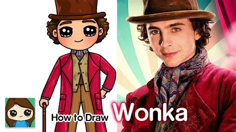 How To Draw Willy Wonka Timothee Chalamet Youtube