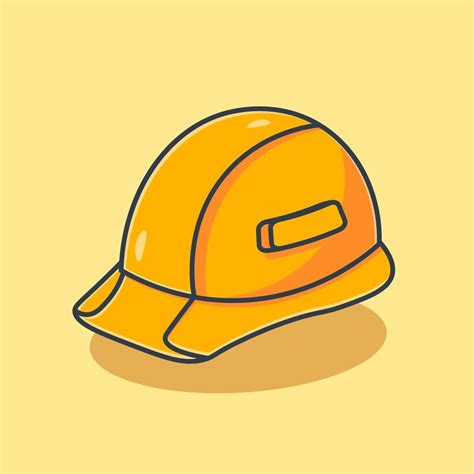 Ilustración De Icono De Vector De Dibujos Animados De Casco De