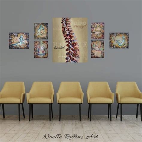 Chiropractic Wall Artwork Set Of 7 Flat Prints Spine Art And Etsy