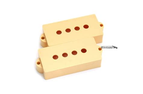 Pair Of Fender Precision Bass Pickup Covers Aged Cream