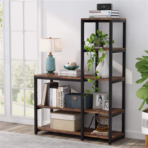 Tribesigns 5 Tier Bookshelf Ladder Corner Bookshelves Etagere Bookcase