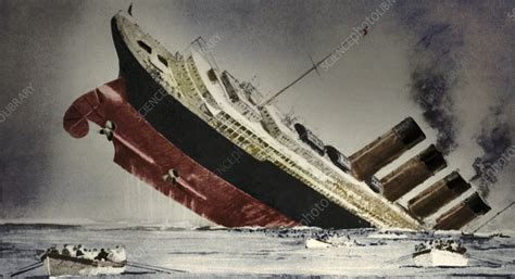 The Sinking Of The Lusitania 7 May 1915 Stock Image C0409231