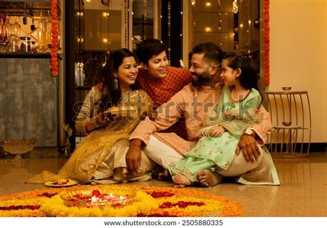 Happy Family On Diwali Photos and Images | Shutterstock