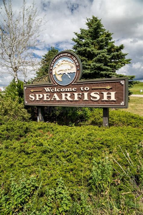 Spearfish South Dakota June 22 2020 Welcome Sign To Spearfish