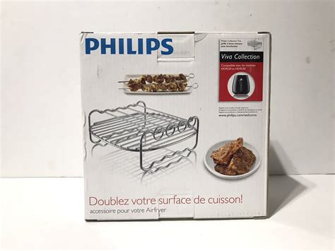 Air Fryers Double Layer Rack W 4 Skewers Fitting Philips Hd9220 Hd9230 Airfryer Ebay