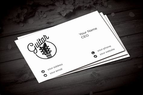 Custom Guitar Business Visiting Card Printing India