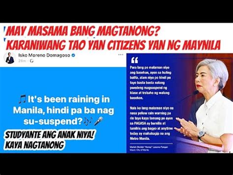 MASAMA BANG MAGTANONG ANG ISANG ORDINARY AT CITIZEN ISKO NG MAYNILA