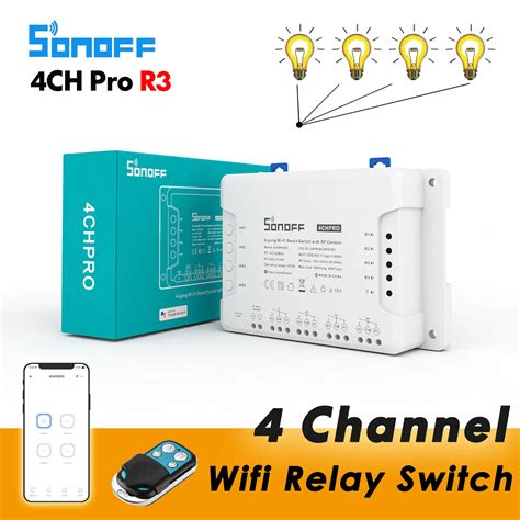 Sonoff 4CH Pro R3 4CH R3 Smart Wifi Switch 4 Gang Light Switch 433MHz