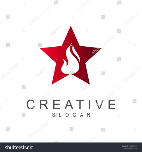 Fire Star Logo Design Template Stock Vector Royalty Free 1168331653