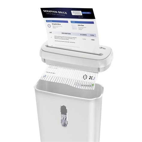 Destructeur de documents et cartes de crédit WHITE SHREDDER MT223