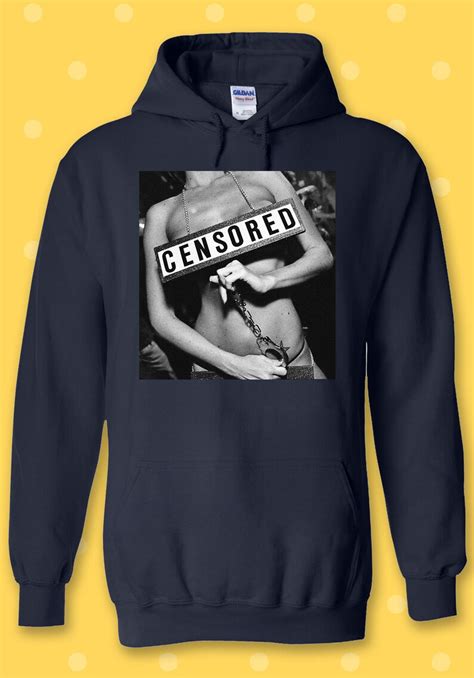 Sexy Censored Girl Boobs Novelty Hoodie Sweatshirt Pullover Etsy