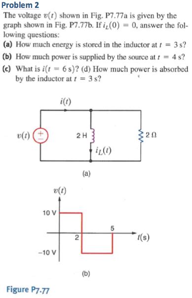 Solved The Voltage V T Shown In Fig P7 77a Is Given By The Chegg