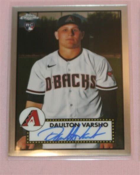 Daulton Varsho Rc Topps Chrome Platinum Auto Pa Dv Arizona