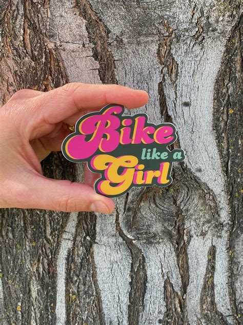 Bike Like a Girl Sticker, Bike Sticker, Mountain Biking Sticker, Road Biking Sticker, Sticker ...