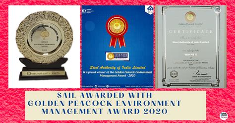 SAIL awarded with Golden Peacock Environment Management Award 2020 ...