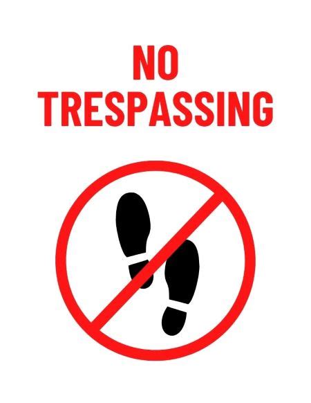 No Trespassing Printable Sign Many Printable