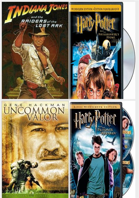 Assorted 4 Pack Dvd Bundle Indiana Jones Raiders Of The Lost Ark