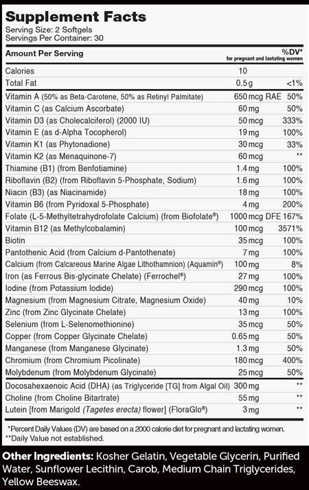 Prenatal+DHA 60 softgels