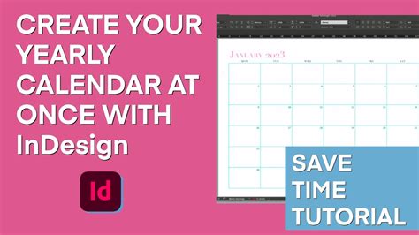 How To Create A Yearly Layout Indesign Saving A Lot Of Time For Digital