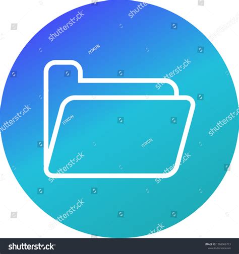 Vector Folder Icon Stock Vector Royalty Free 1268066713 Shutterstock