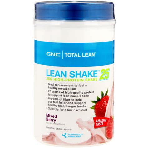 Gnc Total Lean Lean Shake 25 Mixed Berry Clicks