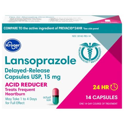 Kroger® 24 Hour Delayed Release Lansoprazole Acid Reducer Capsules 14 Ct Kroger