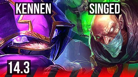 KENNEN Vs SINGED TOP Quadra 7 Solo Kills Godlike KR Master 14