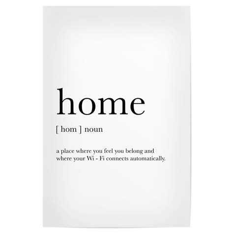 Home Definition Als Poster Bei ArtboxONE Kaufen