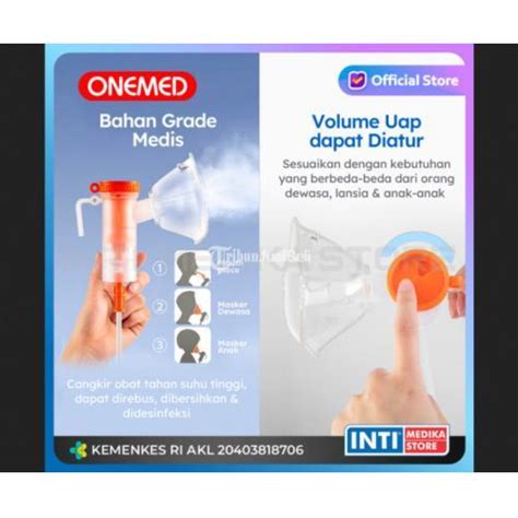 Onemed Di Nebulizer Portable A Alat Terapi Uap Pernafasan One Med