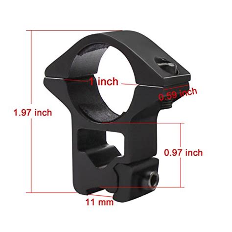 Modkin 11mm Dovetail Scope Mounts For 1” Scope Tube High Profile For Airguns Or Premium 22