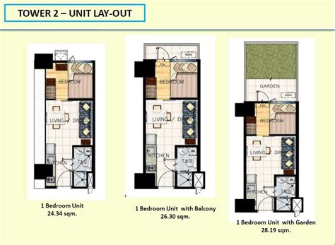 tower  unit layouts  bedroom  balcony  kitchen