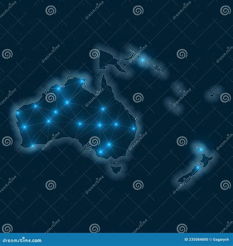 大洋洲网络地图 向量例证 插画 包括有 图象 聚会所 分数维 地理 映射 大陆 网格 社区 235084800
