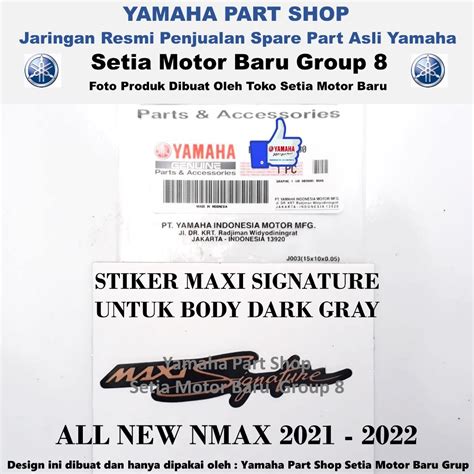 Jual Stiker Logo Maxi Signature Body Warna Dark Gray All New Nmax N Max