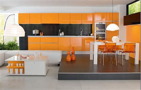 Modern Orange Kitchen Designs - Top Dreamer